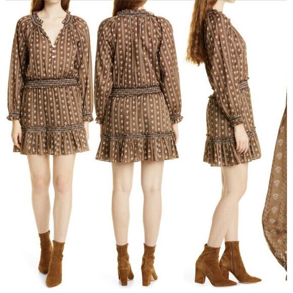 Veronica Beard Brown Floral Mini Dress - Picture 2 of 10